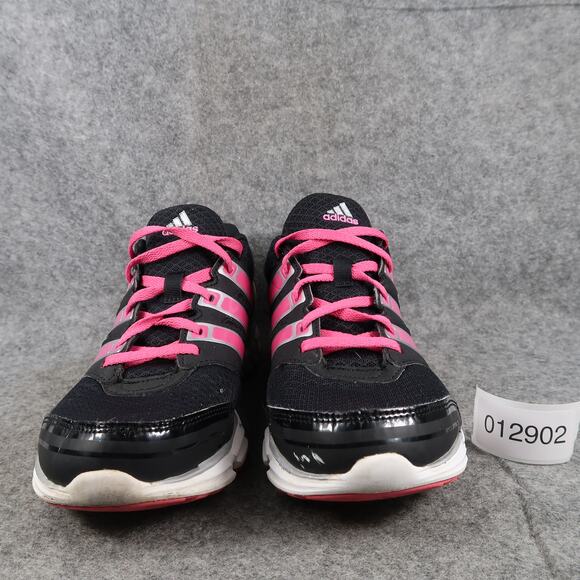 Adidas Shoes Womens 8 Athletic Trainers Running Casual Pink Black Sneaker Falcon - Picture 2 of 11